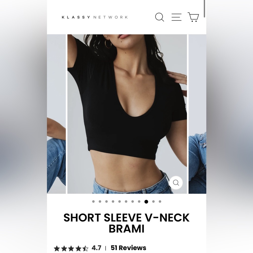 Klassy Network Deep V Cropped T-Shirt